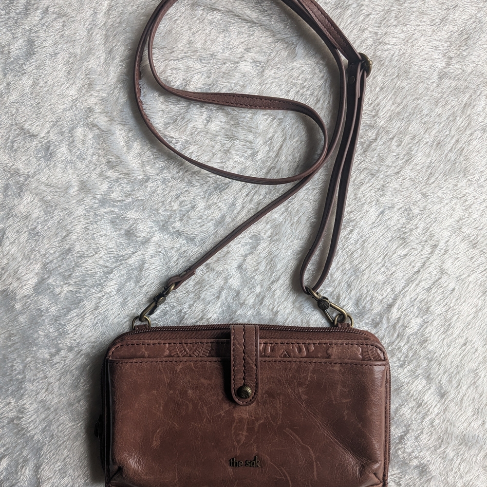 The Sak Brown Leather Crossbody Bag